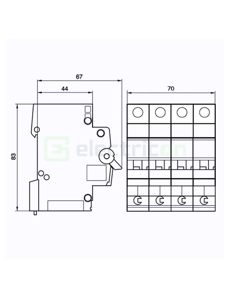 Disjunctor MCB B16A Hager 3P