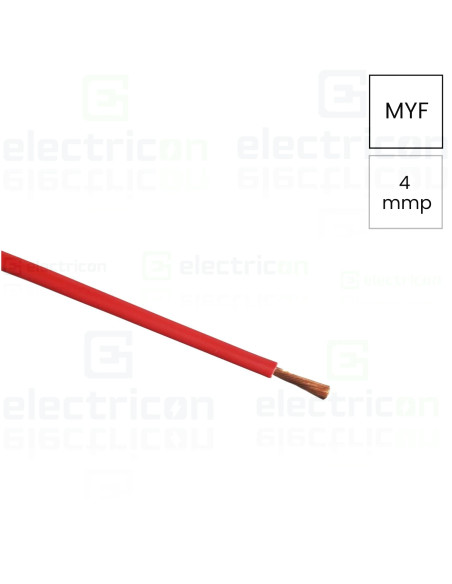 Conductor H07V-K 1x4 mm² (MYF 1x4) rosu - Electricon.ro