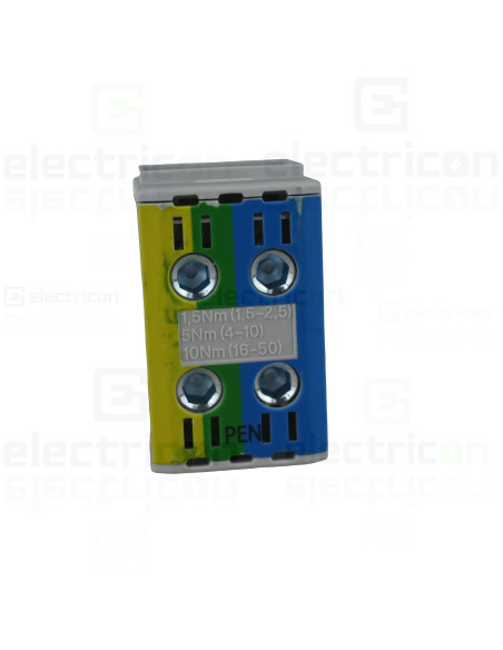 Clemă de derivație Clemă pe șină 2x50/2x50mm2 verde/galben/albastru Morek MAA2050P10 – montaj rapid și sigur în aplicații electr
