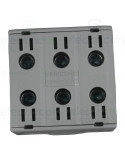 Clemă de derivație Cu-Al 3P 6 conexiuni (3x(1x35mm² + 1x35mm²)) gri MAA - Morek MAA1335A10
