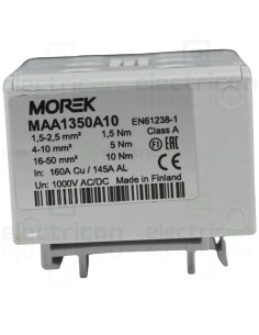 Clemă de derivație Clema de derivatie MOREK, 3P, fixare pe sina DIN, 50mmp, gri, MAA1350A10 – montaj rapid și sigur în aplicații 2