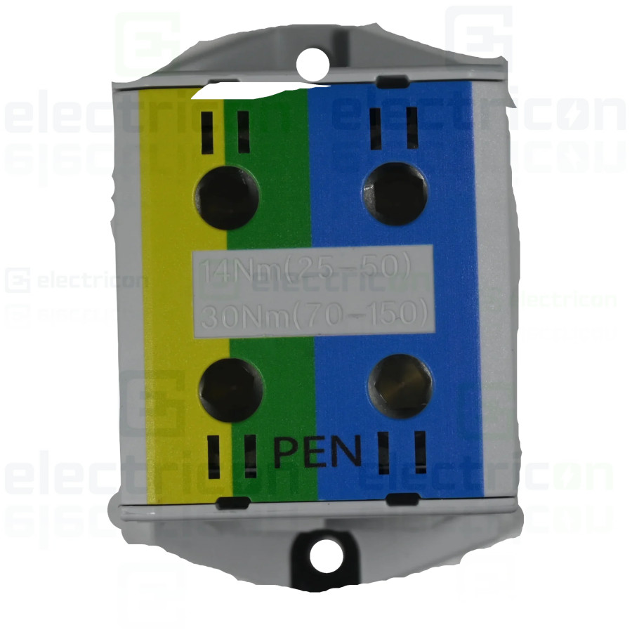 Clemă de derivație Clemă pe șină 2x150/2x150mm2 verde/galben/albastru OTL-PEN150 Morek MAA2150P10 – montaj rapid și sigur în apl