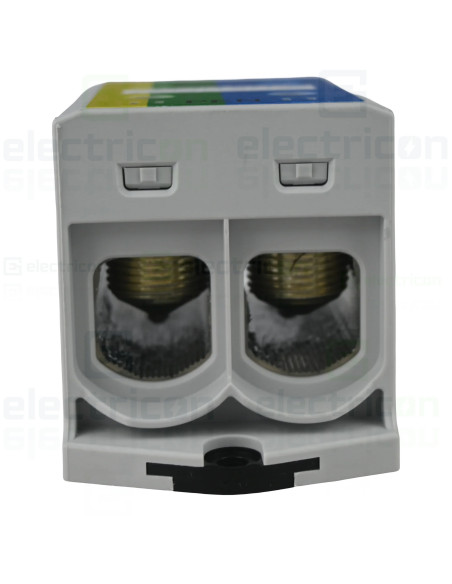 Clemă de derivație Clemă pe șină 2x240/2x240mm2 verde/galben/albastru OTL240 Morek MAA2240P10 – montaj rapid și sigur în aplicaț
