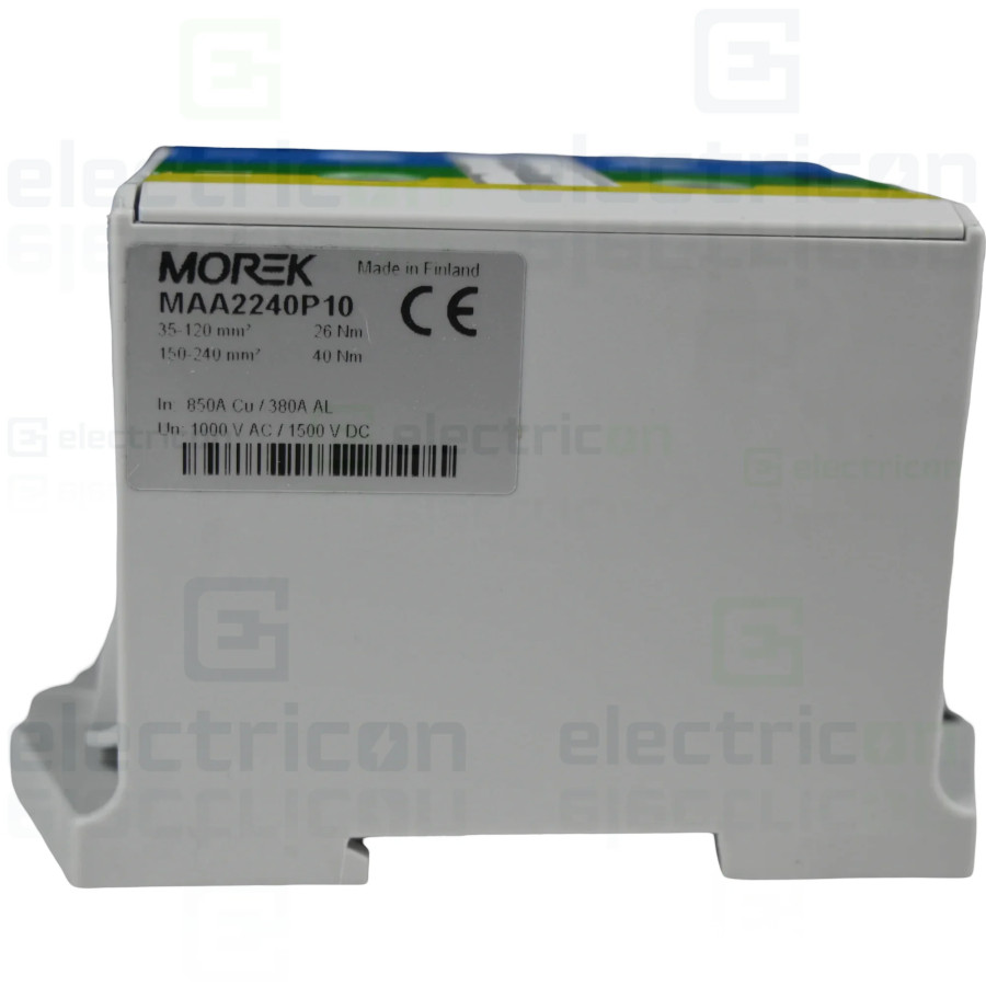 Clemă de derivație Clemă pe șină 2x240/2x240mm2 verde/galben/albastru OTL240 Morek MAA2240P10 – montaj rapid și sigur în aplicaț