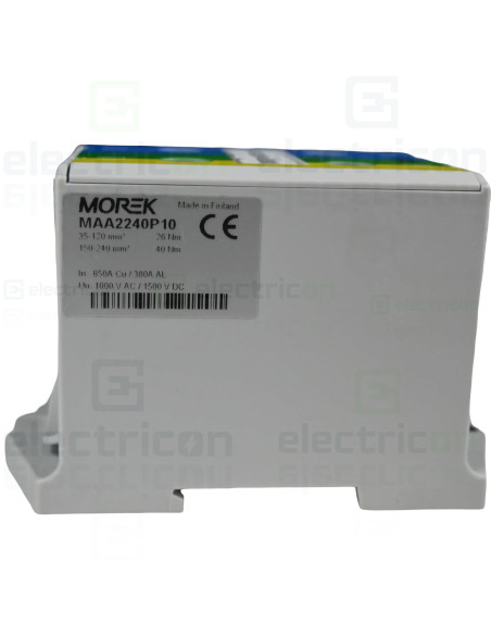 Clemă de derivație Clemă pe șină 2x240/2x240mm2 verde/galben/albastru OTL240 Morek MAA2240P10 – montaj rapid și sigur în aplicaț