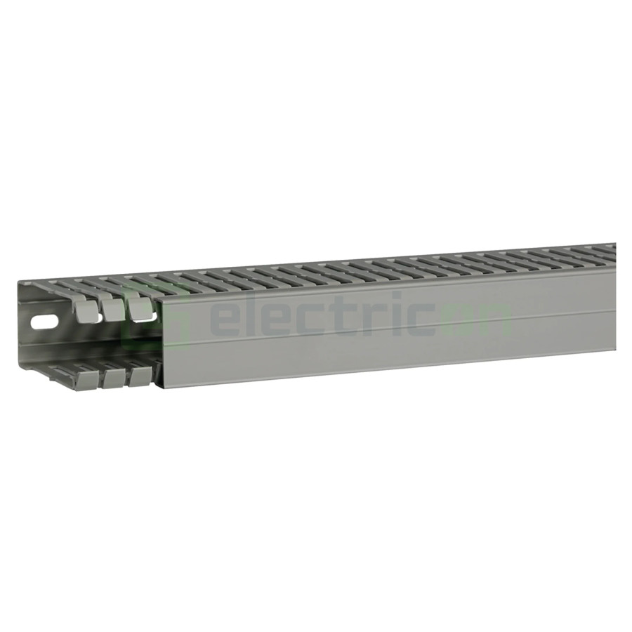 Canal cablu pieptene, BA7A 80x40mm PVC gri, Hager,BA7A80040 - Electricon.ro