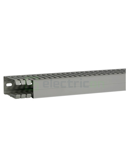 Canal cablu pieptene, BA7A 80x40mm PVC gri, Hager,BA7A80040 - Electricon.ro