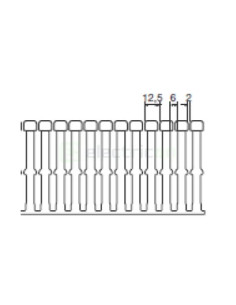 Canal cablu pieptene, BA7A 80x40mm PVC gri, Hager,BA7A80040 - Electricon.ro 2