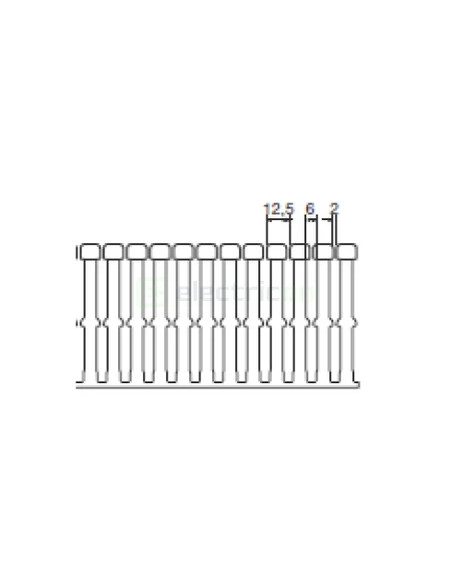 Canal cablu pieptene, BA7A 80x40mm PVC gri, Hager,BA7A80040 - Electricon.ro