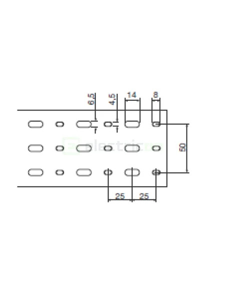 Canal cablu pieptane, perforat cu capac 80x80mm, Hager, BA7A80080 - Electricon.ro
