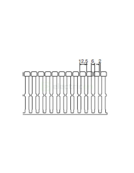 Canal cablu pieptane, perforat cu capac 80x80mm, Hager, BA7A80080 - Electricon.ro