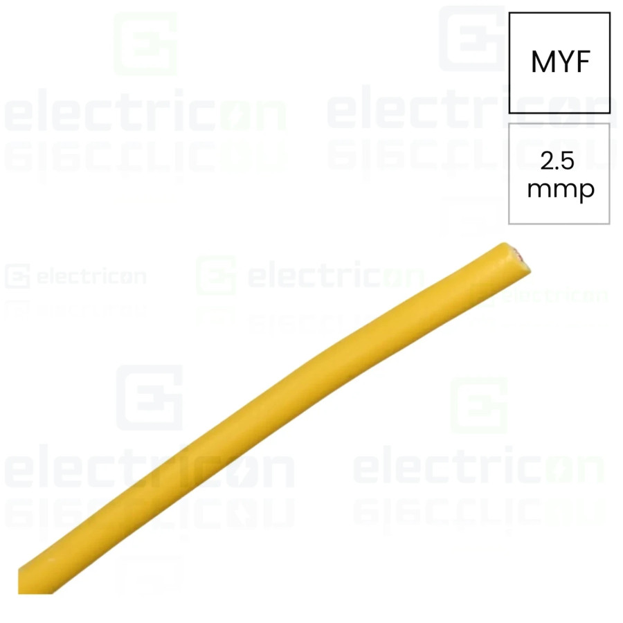 Conductor H07V-K 1x 2,5mm² (MYF 1x2,5) galben - Electricon.ro