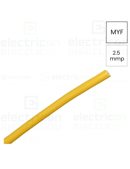 Conductor H07V-K 1x 2,5mm² (MYF 1x2,5) galben - Electricon.ro