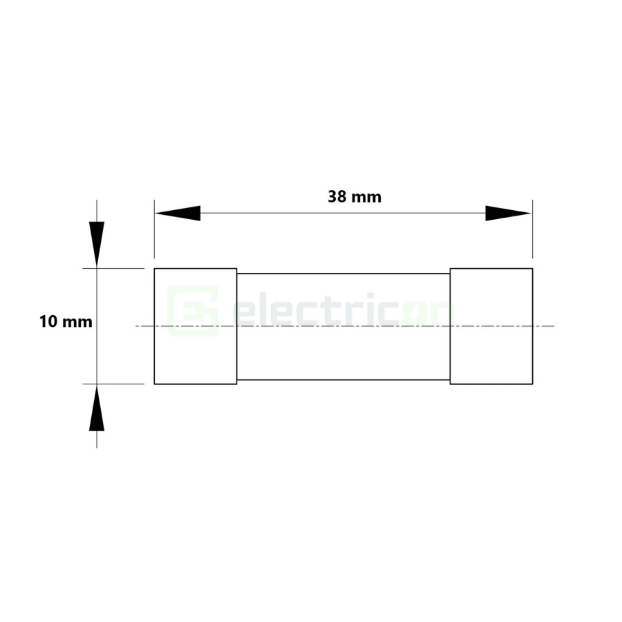 Siguranta fuzibila cilindrica fotovoltaica, 10x38mm, gPV, 1000VDC, 12A, 35kA, Tracon Electric, CFPV-10X38-12