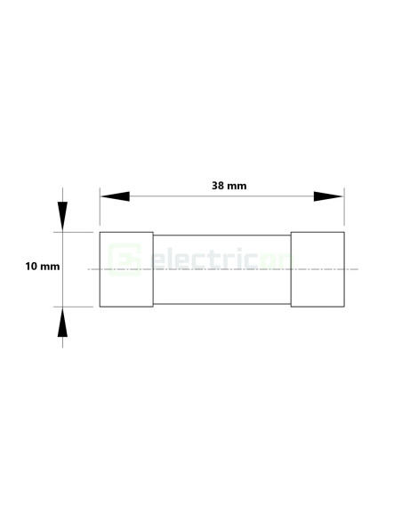 Siguranta fuzibila cilindrica fotovoltaica, 10x38mm, gPV, 1000VDC, 12A, 35kA, Tracon Electric, CFPV-10X38-12