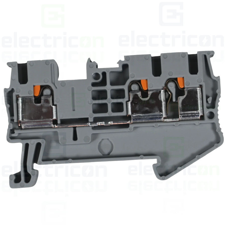 Clemă de derivație Clema șir, 3 conexiuni, 2.5mm2, gri, PT 2,5-TWIN, Phoenix Contact, 3209549 – montaj rapid și sigur în aplicaț