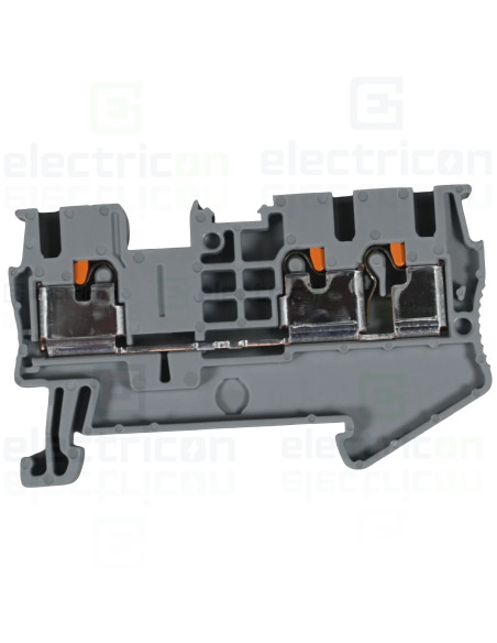 Clemă de derivație Clema șir, 3 conexiuni, 2.5mm2, gri, PT 2,5-TWIN, Phoenix Contact, 3209549 – montaj rapid și sigur în aplicaț