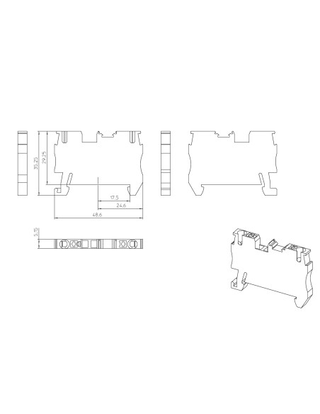 Clemă de derivație Clema șir, 3 conexiuni, 2.5mm2, gri, PT 2,5-TWIN, Phoenix Contact, 3209549 – montaj rapid și sigur în aplicaț