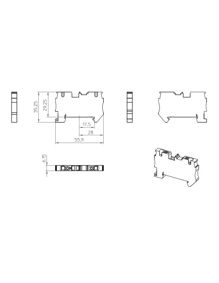Clemă de derivație Clema șir, împământare, 2 conexiuni, 4mm2, galben-verde, PT 4-PE Phoenix Contact, 3211766 – montaj rapid și s