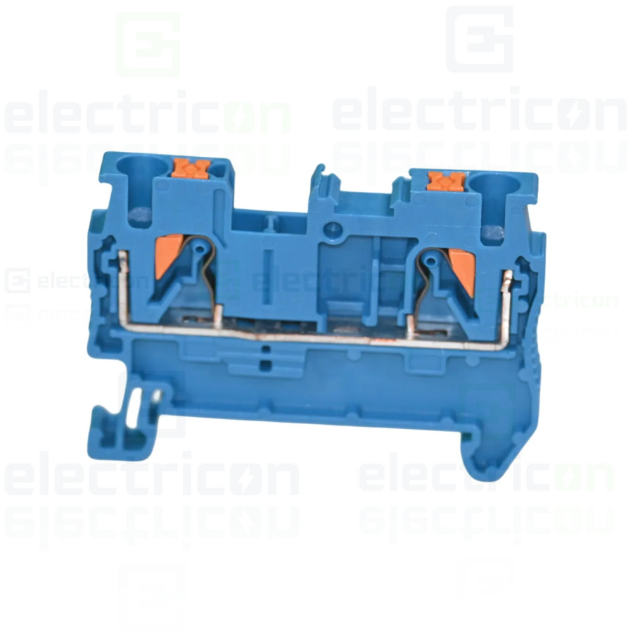 Clemă de derivație Clema șir, 2 conexiuni, 2.5mm2, albastru, PT 2,5 BU Phoenix Contact, 3209523 – montaj rapid și sigur în aplic