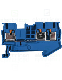 Clemă de derivație 5 mm² Clema șir, de trecere, cu capac, 3 conexiuni, 2,5 mm²,albastru, PT 2,5 TWIN BU, Phoenix Contact, 320955