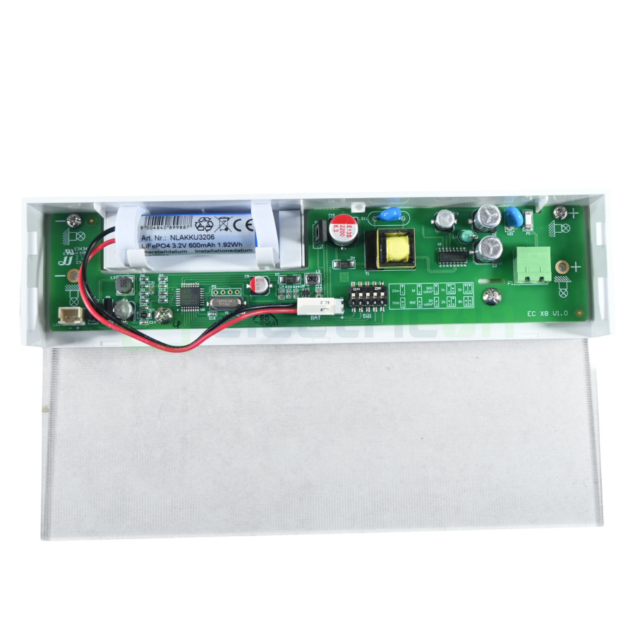Corp de iluminat de siguranta (tip EXIT) K9 montaj universal autonomie 8h autotest 20m IP40 3W LED, Schrack, NLK9MU003S