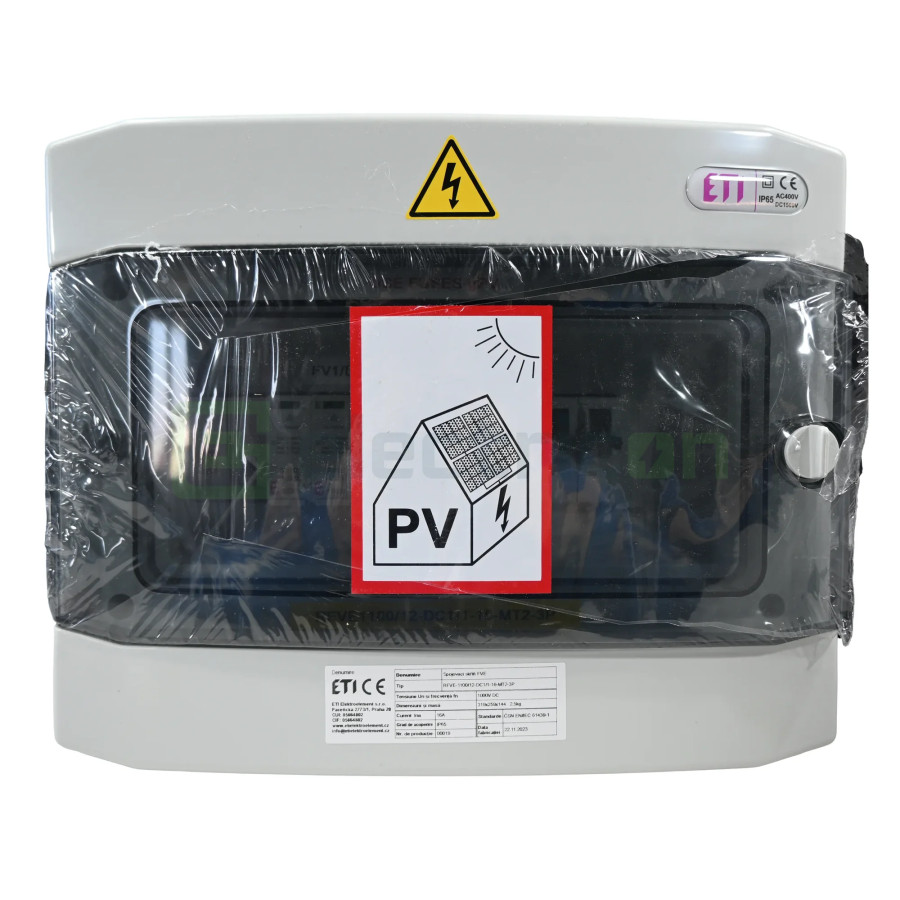Tablou distributie PV 1100/12-DC1/1-16-MT2-3C25, cu 1 string, ETI, 001107097 - Electricon.ro