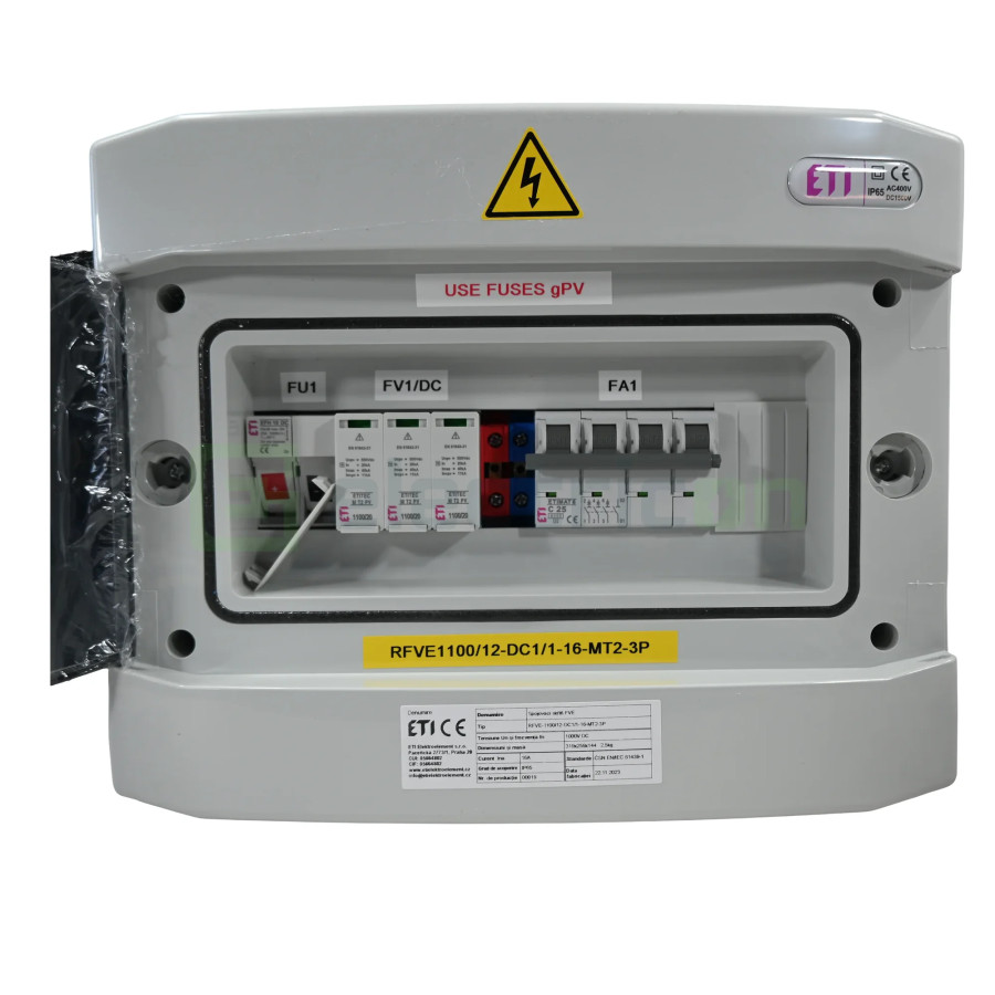 Tablou distributie PV 1100/12-DC1/1-16-MT2-3C25, cu 1 string, ETI, 001107097 - Electricon.ro