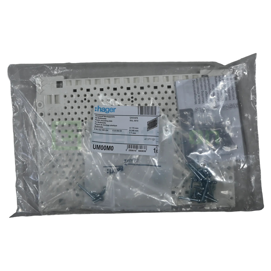 Panou de montaj din plastic 175x250mm pentru tablouri FWU și FWB Hager, UM00M0 - Electricon.ro