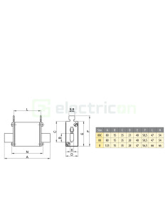 SIGURANTA FUZIBILA M00CUQU- 6 N/ 125A /690V 004331029 2
