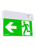 Lampa Exit - Iesire de urgenta - K2, LED4, 2W 230V AC/DC, montaj universal, IP44, Schrack, NLK2U009