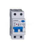 RCBO - Siguranță automată - Disjunctor cu protecție diferențială - tip A curba B 20A 30mA 10kA 1P+N 2M Amparo Schrack AK618620