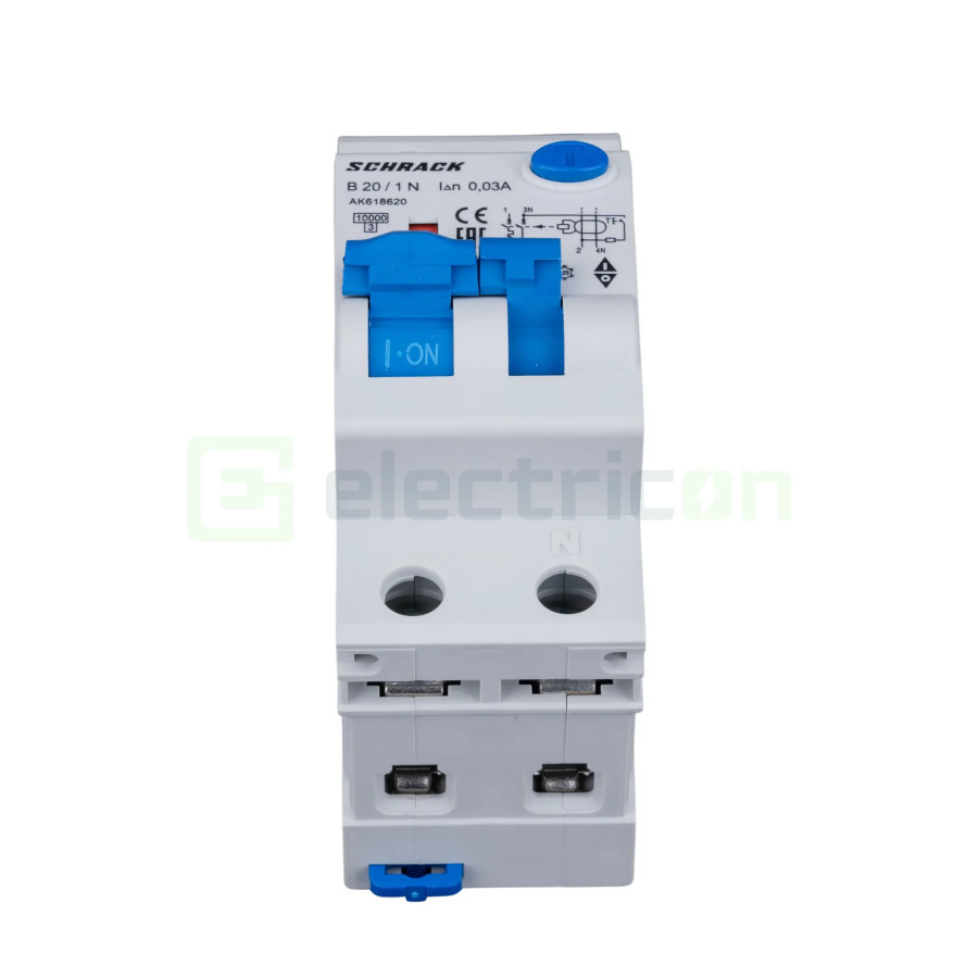 Disjunctor RCBO 20A 30mA Schrack 1P+N