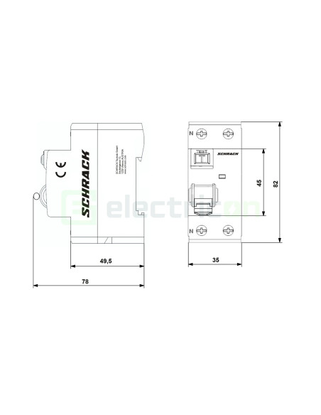Intreruptor RCCB 40A 30mA Schrack 2P