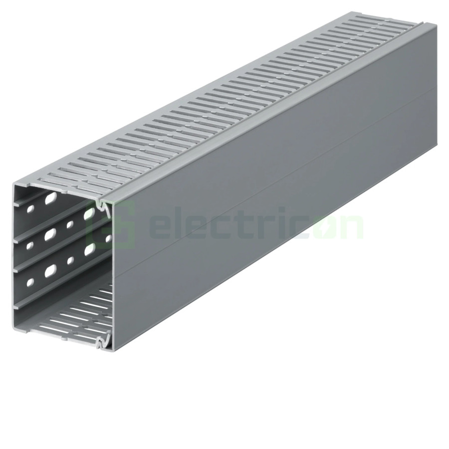 Canal cablu pieptene, BA7A 80x100mm PVC gri, Hager,BA7A80100 - Electricon.ro