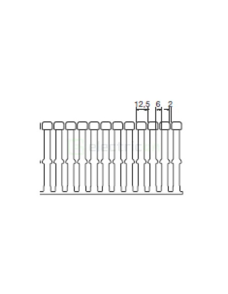 Canal cablu pieptene, BA7A 80x100mm PVC gri, Hager,BA7A80100 - Electricon.ro