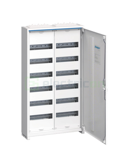 Tablou electric metalic, 144 module, 6X24, aplicat, Hager, Univers, IP44, Hager, FWB62S - Electricon.ro