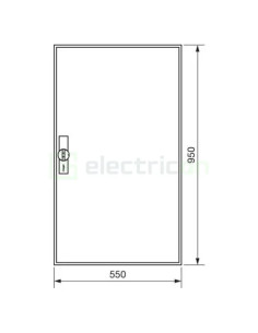 Tablou electric metalic, 144 module, 6X24, aplicat, Hager, Univers, IP44, Hager, FWB62S - Electricon.ro 2