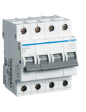 MCB - Siguranță automată - disjunctor - curba B 50A 6kA 4P 4M Hager MB450A