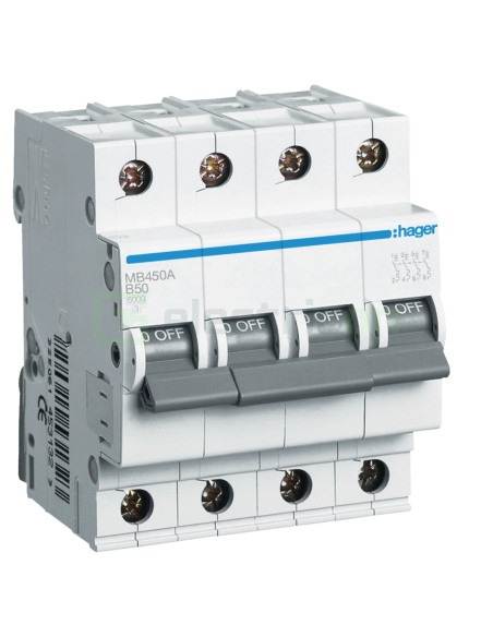 Disjunctor MCB B50A Hager - MB450A