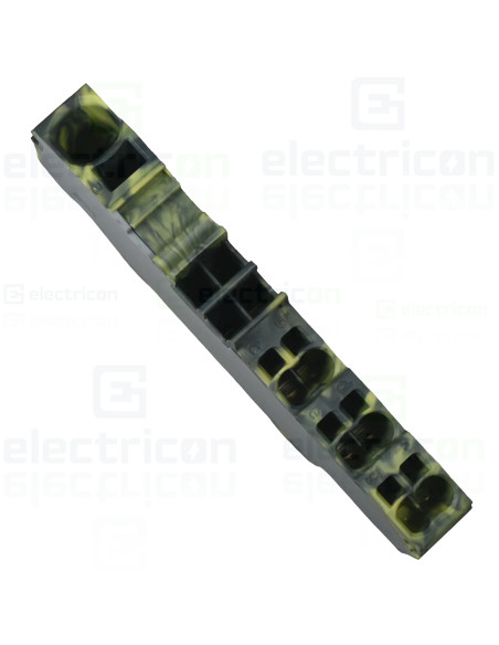 Conector Wago Clema sir derivatie 1×6 mmp, 6×1,5 mmp. cu capac gri-galben, Wago, 2006-8031/000-053 – montaj rapid și sigur în ap