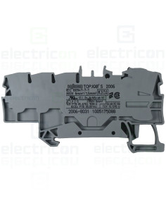 Conector Wago 6 mm² Clema sir derivatie 1×6 mm², 6×1,5 mm² . cu capac gri, Wago, 2006-8031 – montaj rapid și sigur în aplicații 