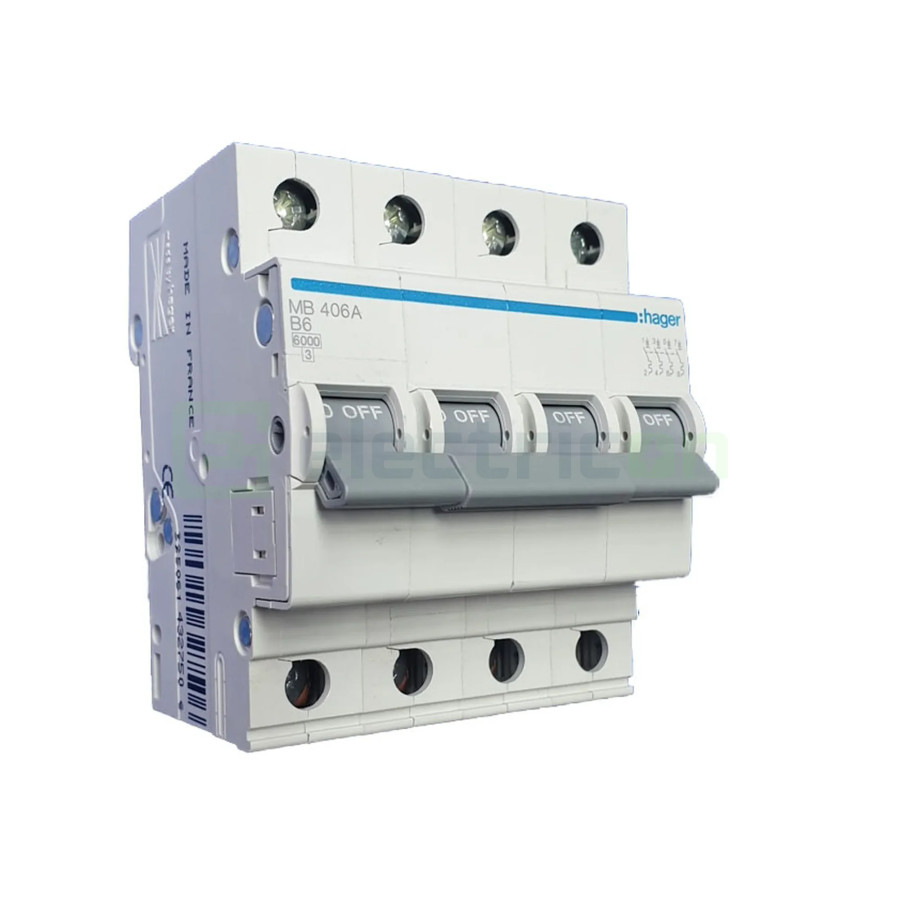 Intrerupator MCB B6A Hager - MB406A