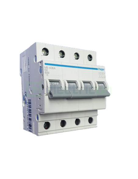 Intrerupator MCB B6A Hager - MB406A