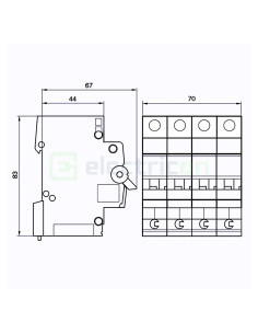 Intrerupator MCB B6A Hager - MB406A 2