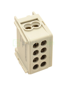 Clemă de derivație Clema derivatie, fixare pe sina, gri FLE-25 2×25mm2 / 2×25mm2, 400VAC, 101A Tracon Electric, FLE-25 – montaj 