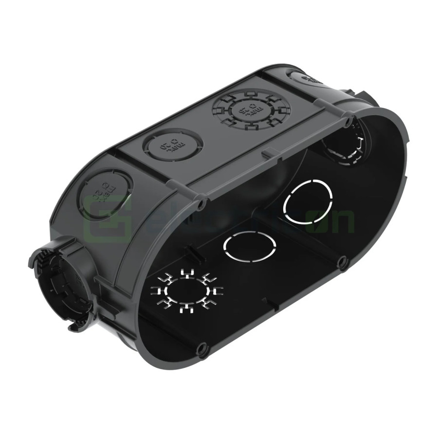 Doză aparataj dublă, sub tencuială,UG 46-DV,  2xØ60 mm,  pentru țevi 20/25 mm, OBO Bettermann 2003722