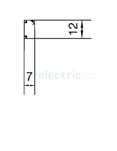 Canal cablu LFR070120 7x12mm PVC alb, Hager,LFR0701209016A - Electricon.ro 2
