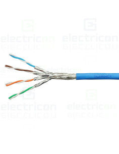 Cablu S/FTP Cat7, 4x2xAWG23/1, 1000 MHz, LS0H, albastru, Schrack, HSKP423HP9 - Electricon.ro