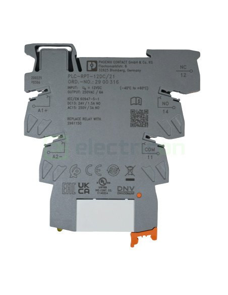 Modul releu, 12VDC, 1 contact, PLC-RPT- 12DC/21 , Phoenix Contact, 2900316